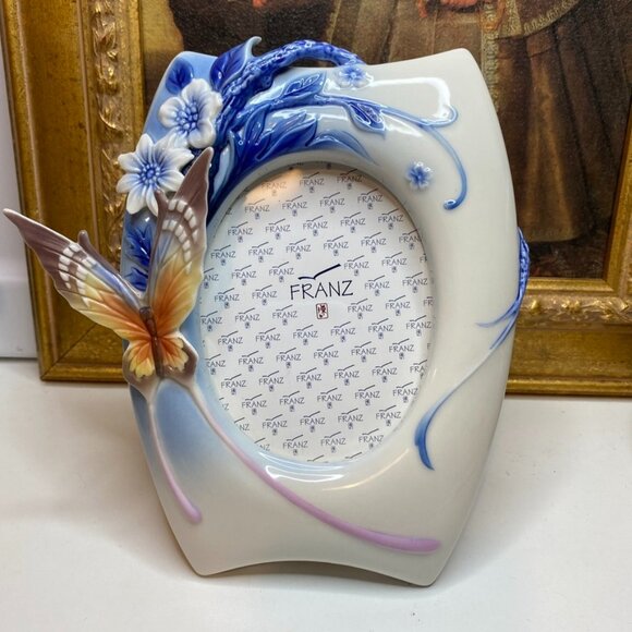 Franz Collection Eternal Love Photo Frame FZ02034 Butterfly And Flowers - Picture 1 of 12